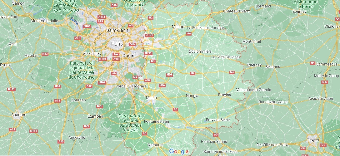Carte Seine Seine-et-Marne