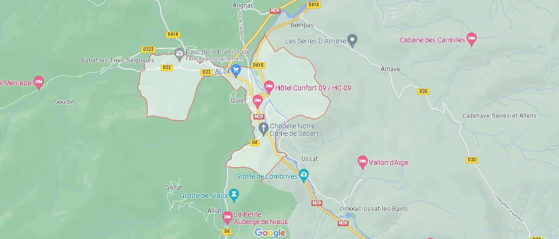 Carte Tarascon-sur-Ariège