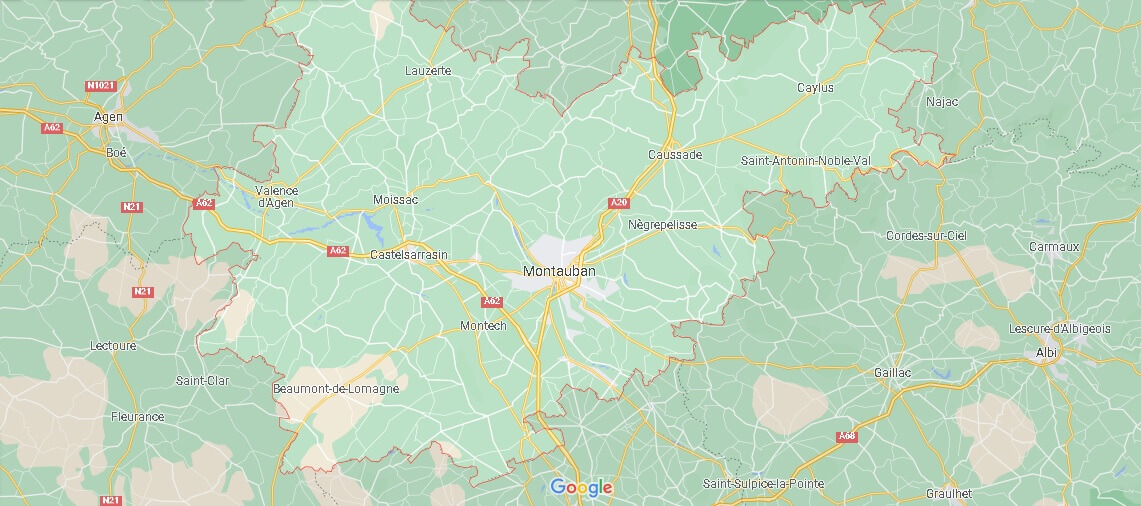 Carte Tarn-et-Garonne