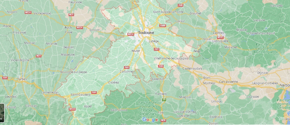 Carte la Haute-Garonne