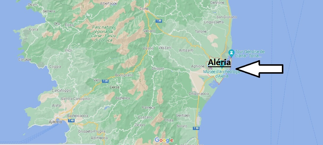 Où se situe Aléria (Code postal 20270)