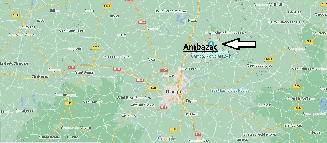 Où se situe Ambazac (Code postal 87240)