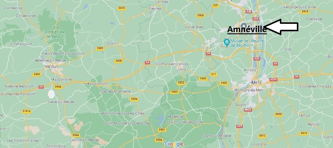 Où se situe Amnéville (Code postal 57360)