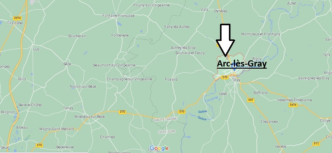 Où se situe Arc-lès-Gray (Code postal 70100)