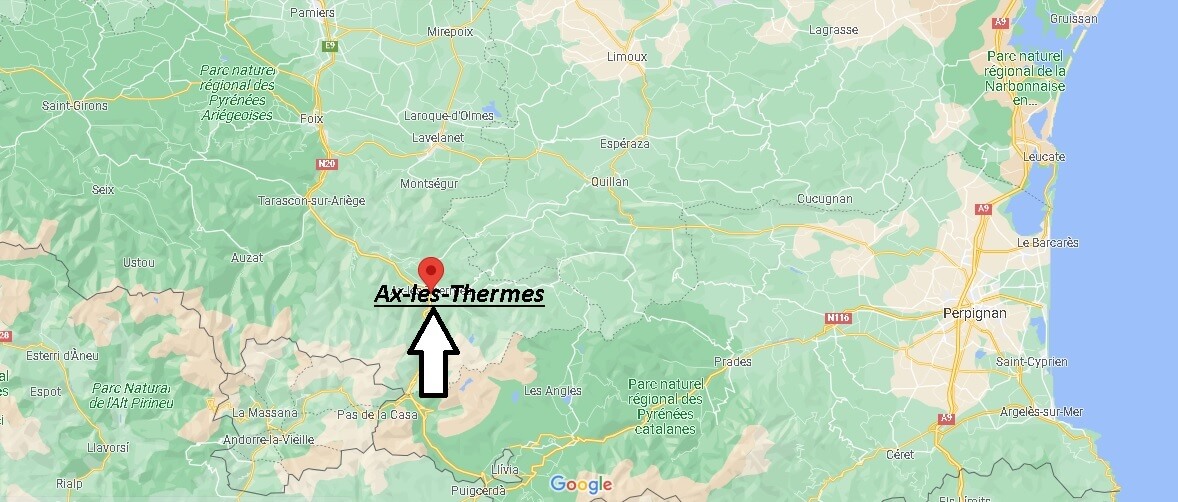Où se situe Ax-les-Thermes (Code postal 09110)