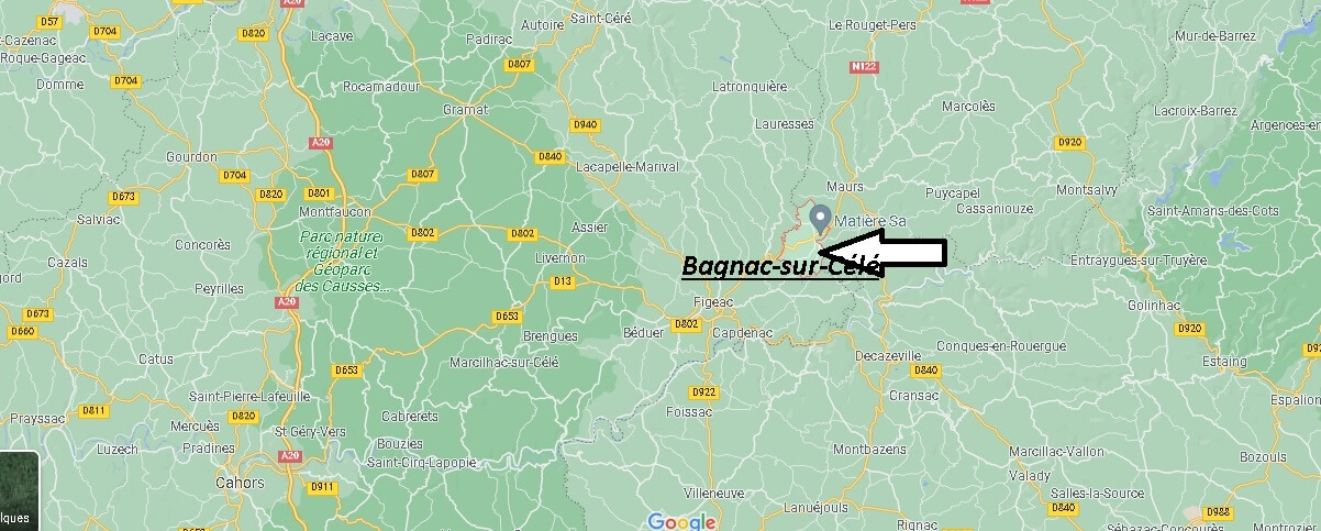 Où se situe Bagnac-sur-Célé (Code postal 46270)