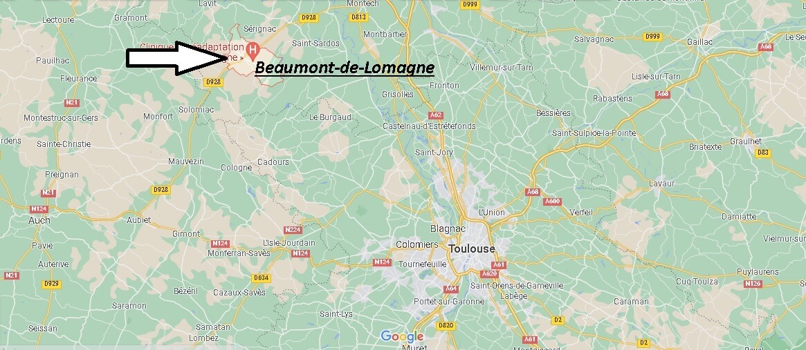 Où se situe Beaumont-de-Lomagne (Code postal 82500)