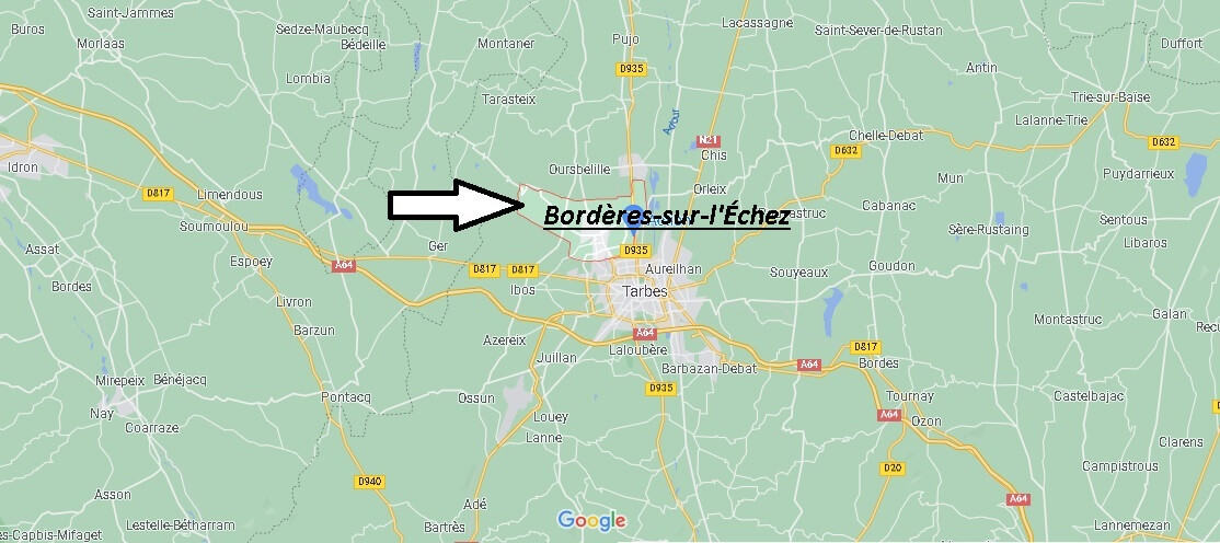 Où se situe Bordères-sur-l'Échez (Code postal 65320)