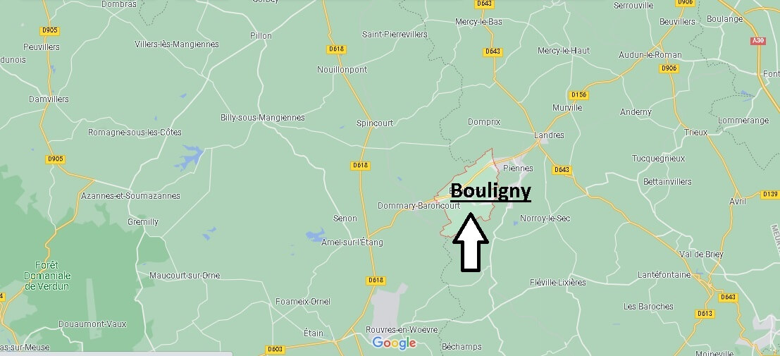 Où se situe Bouligny (Code postal 55240)