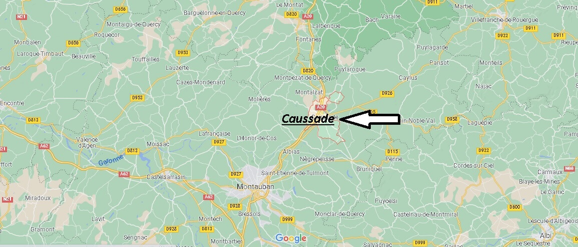 Où se situe Caussade (Code postal 82300)