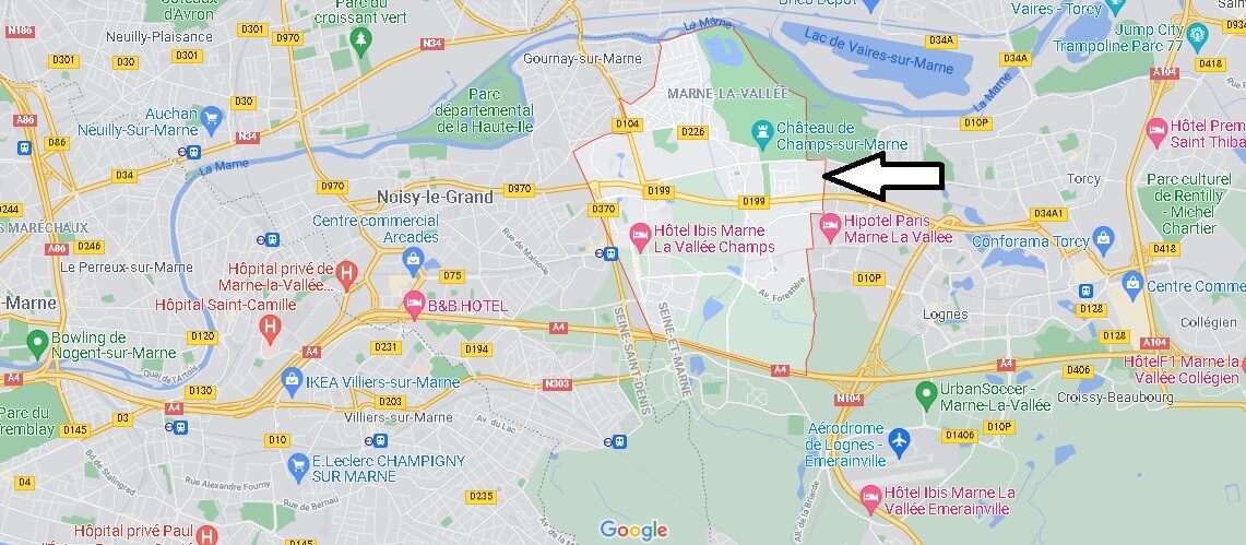 Où se situe Champs-sur-Marne (Code postal 77420)