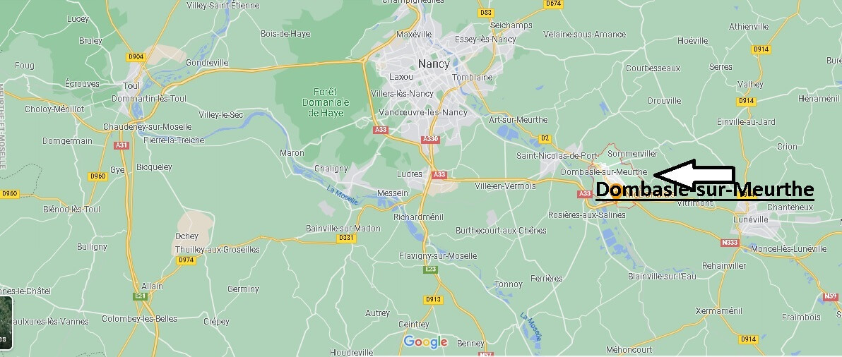 Où se situe Dombasle-sur-Meurthe (Code postal 54110)