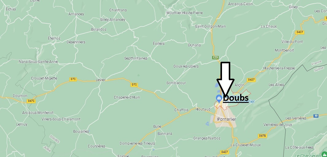 Où se situe Doubs (Code postal 25)