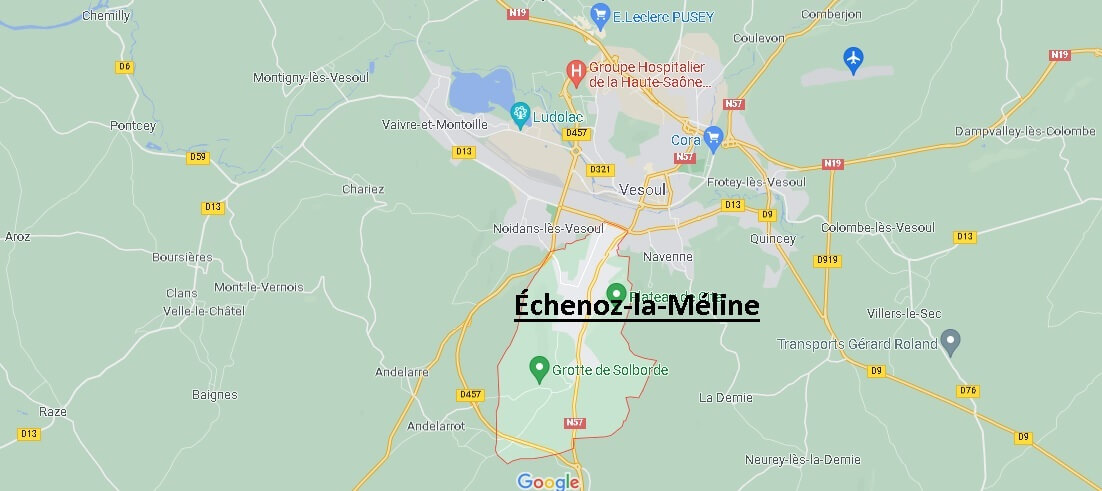 Où se situe Échenoz-la-Méline (Code postal 70000)