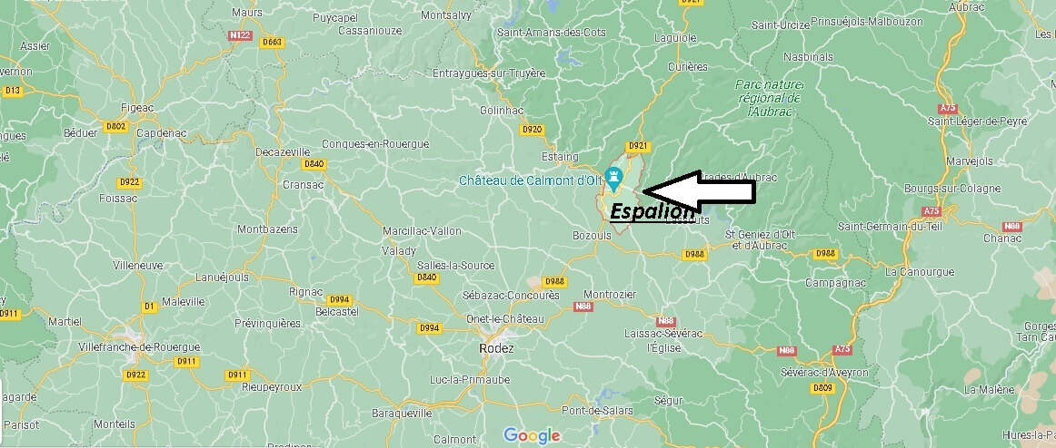 Où se situe Espalion (Code postal 12500)