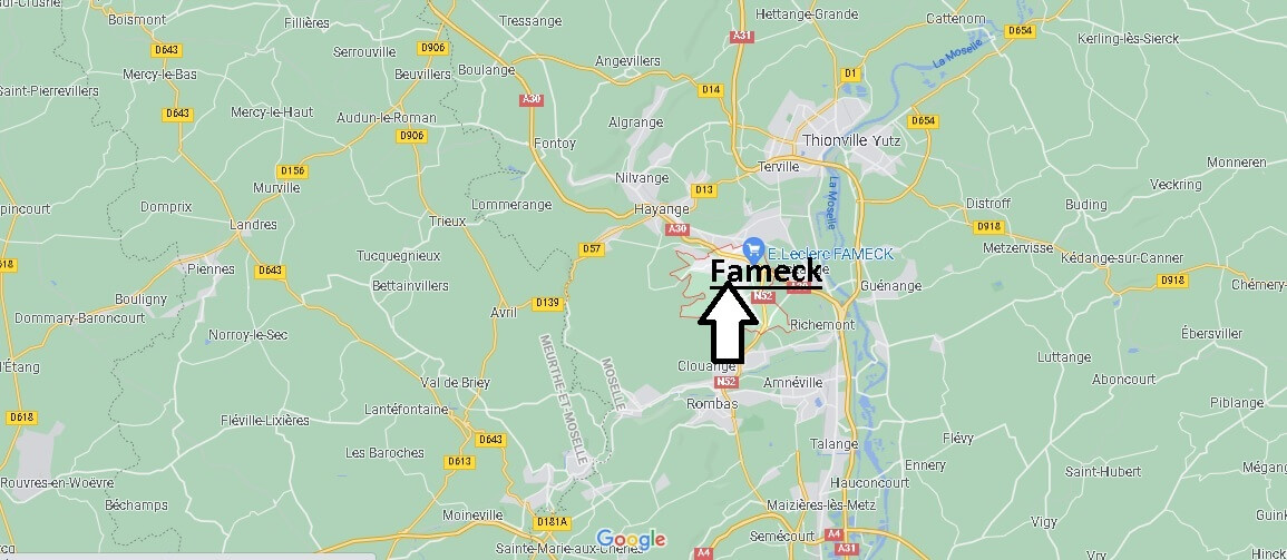 Où se situe Fameck (Code postal 57290)