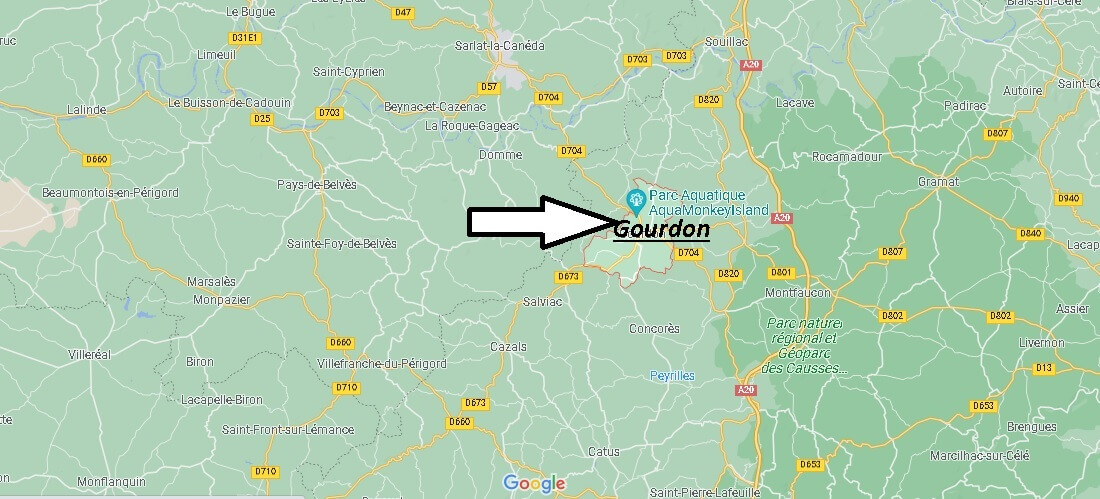 Où se situe Gourdon (Code postal 46300)