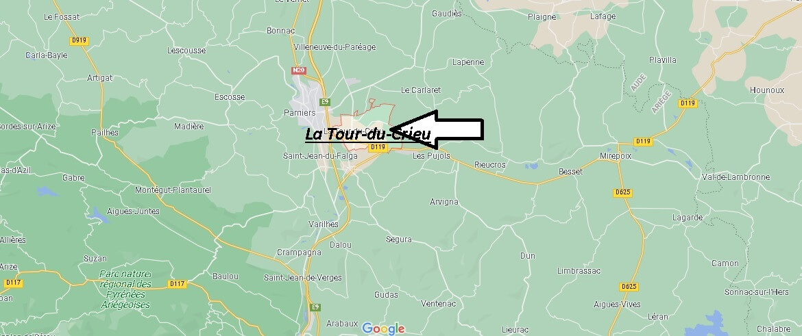 Où se situe La Tour-du-Crieu (Code postal 09100)