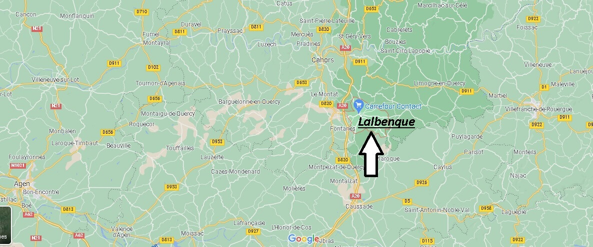 Où se situe Lalbenque (Code postal 46230)
