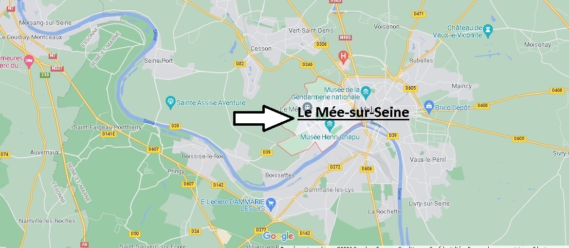 Où se situe Le Mée-sur-Seine (Code postal 77350)