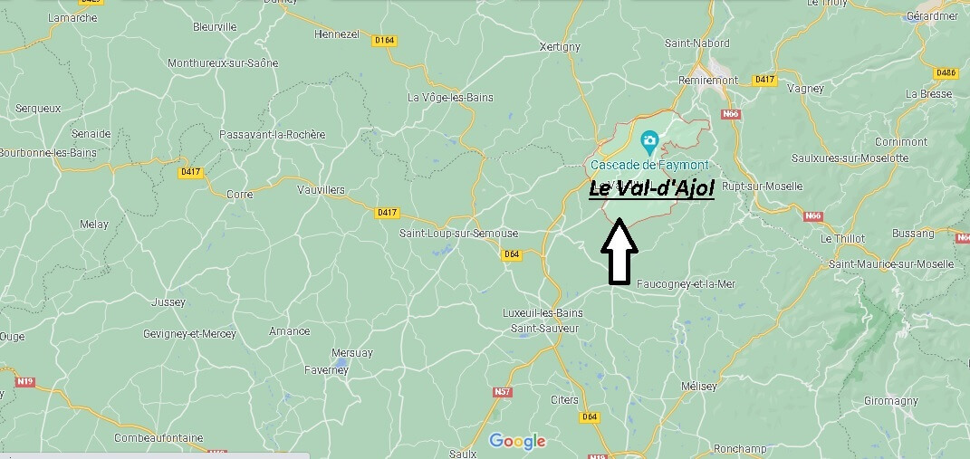 Où se situe Le Val-d'Ajol (Code postal 88340)