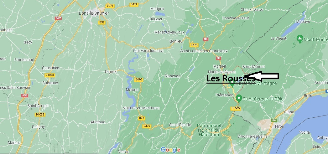 Où se situe Les Rousses (Code postal 39400)