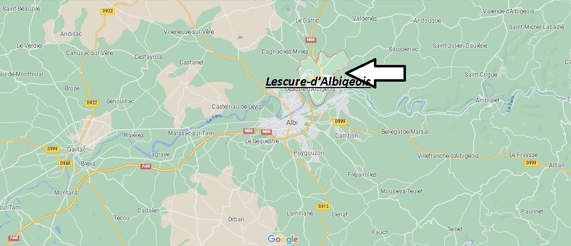 Où se situe Lescure-d'Albigeois (Code postal 81380)