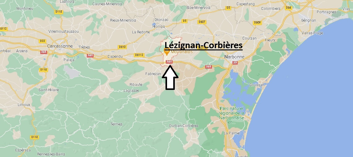 Où se situe Lézignan-Corbières (Code postal 11200)