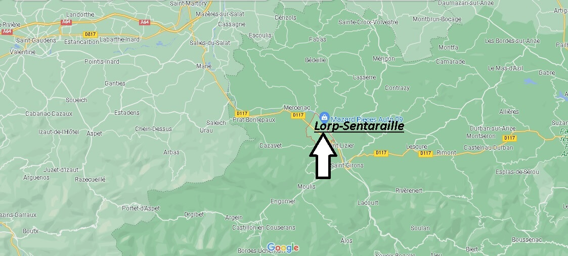 Où se situe Lorp-Sentaraille (Code postal 09190)