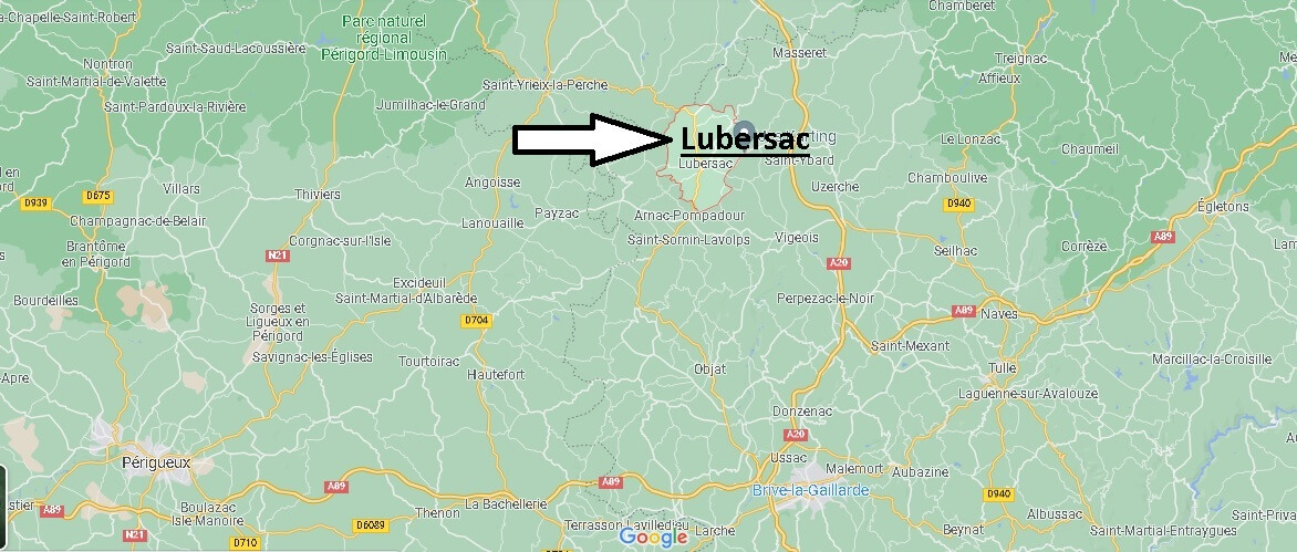 Où se situe Lubersac (Code postal 19210)