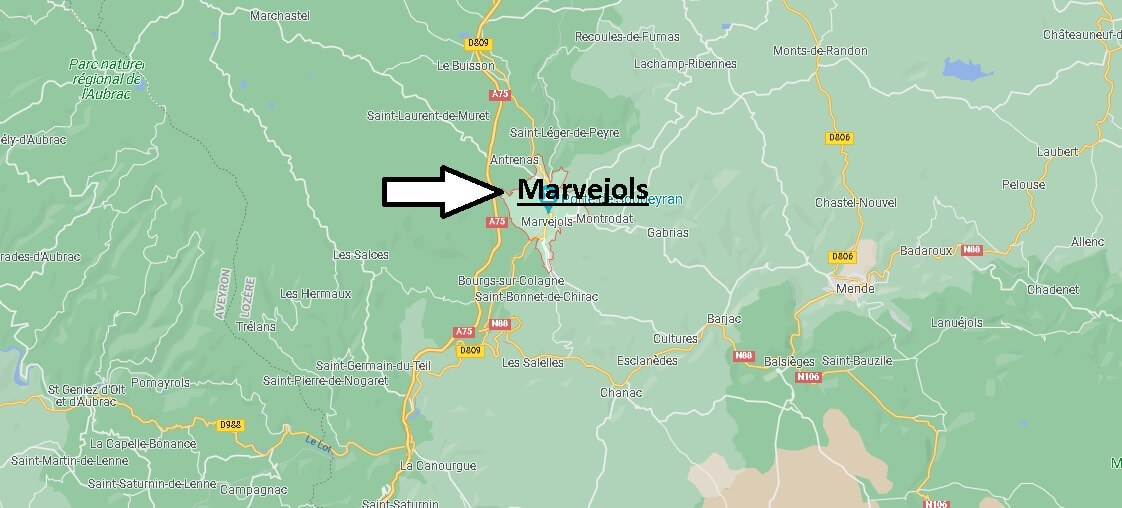 Où se situe Marvejols (Code postal 48100)