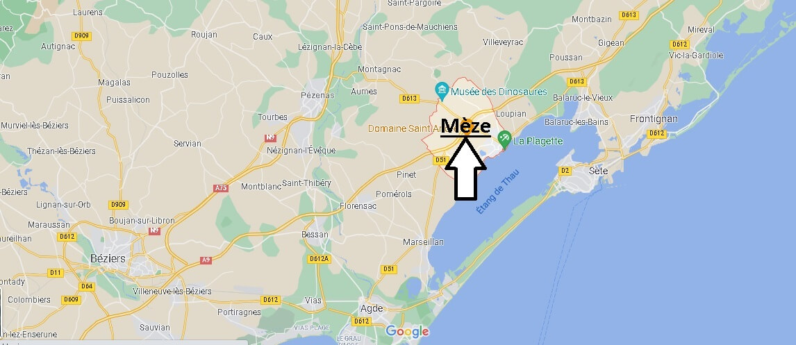 Où se situe Mèze (Code postal 34140)