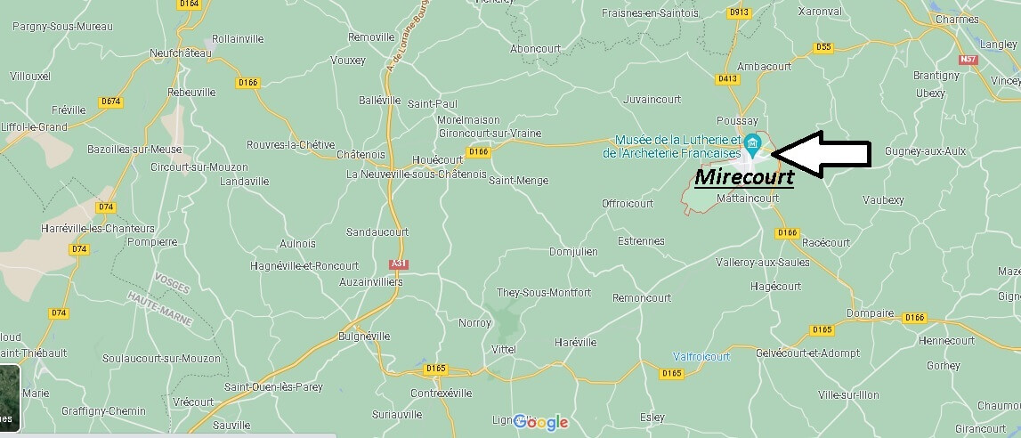 Où se situe Mirecourt (Code postal 88500)