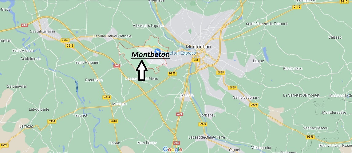 Où se situe Montbeton (Code postal 82290)