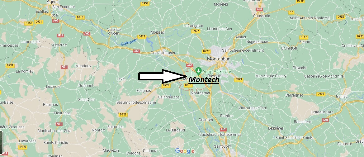 Où se situe Montech (Code postal 82700)