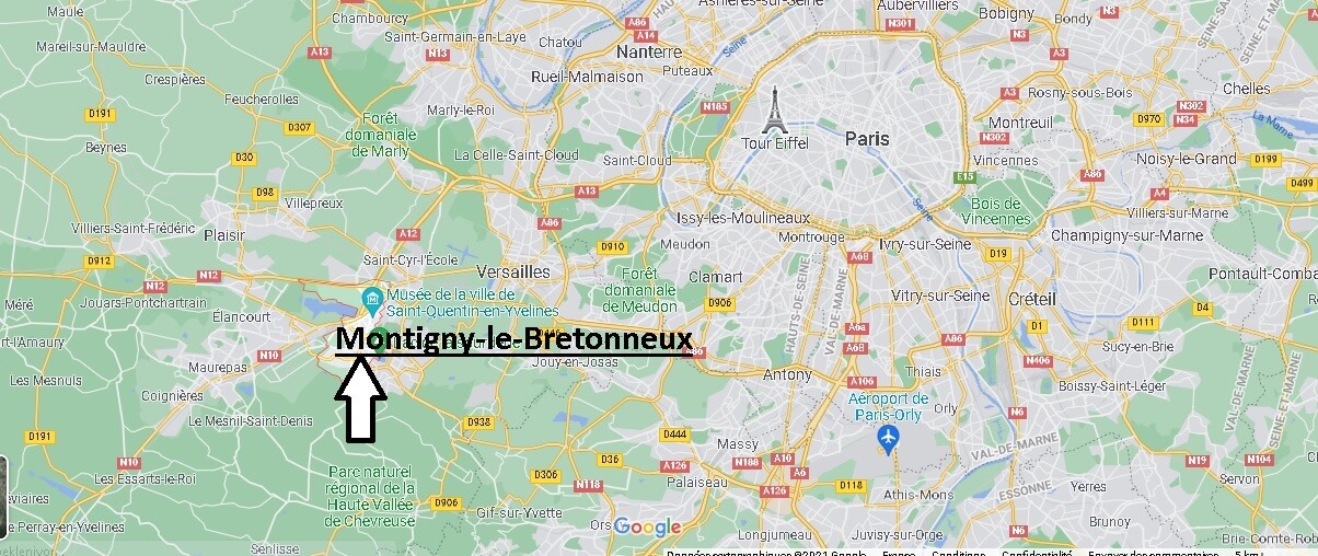 Où se situe Montigny-le-Bretonneux (Code postal 78180)