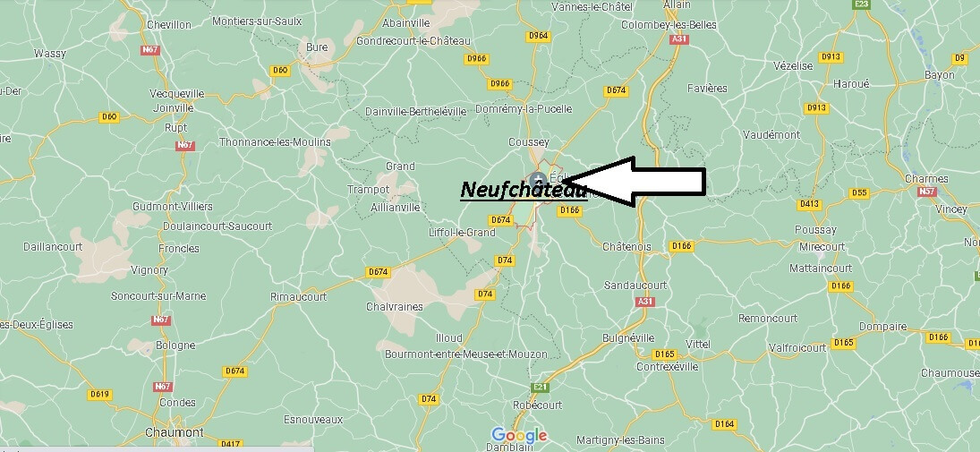 Où se situe Neufchâteau (Code postal 88300)