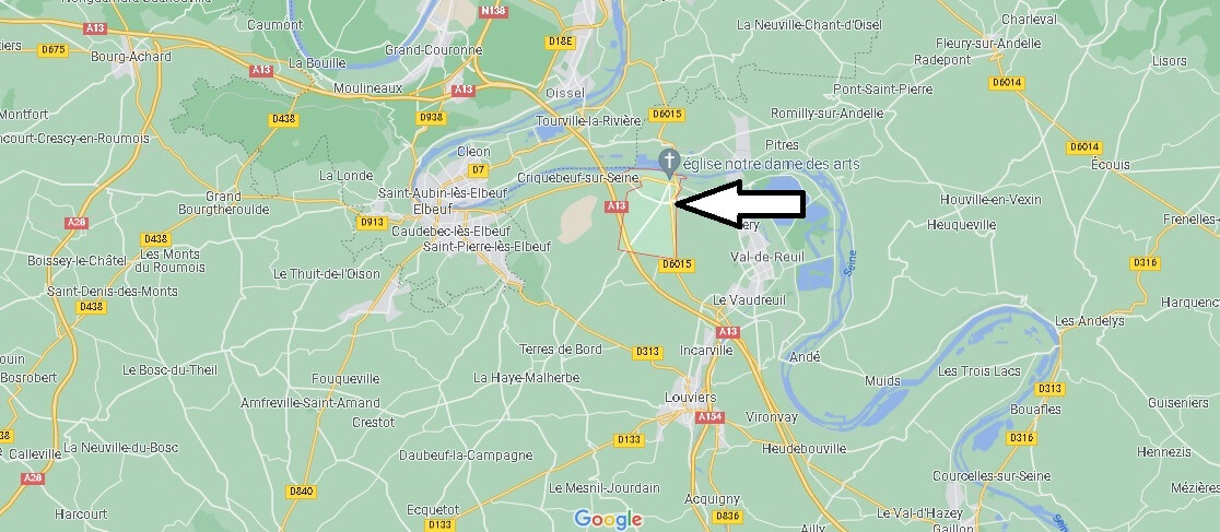 Où se situe Pont-de-l'Arche (Code postal 27340)