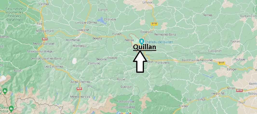 Où se situe Quillan (Code postal 11500)
