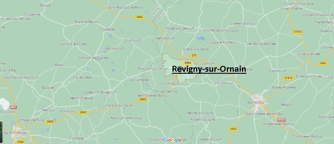 Où se situe Revigny-sur-Ornain (Code postal 55800)