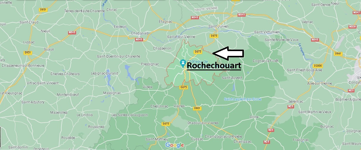 Où se situe Rochechouart (Code postal 87600)