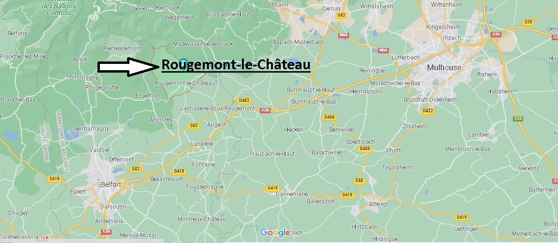 Où se situe Rougemont-le-Château (Code postal 90110)