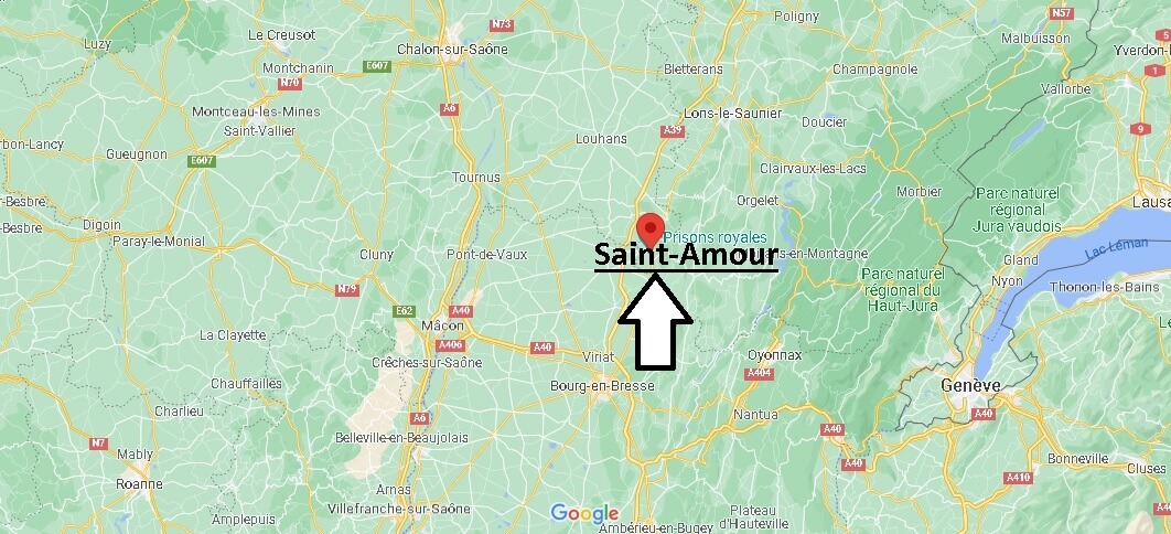 Où se situe Saint-Amour (Code postal 39160)