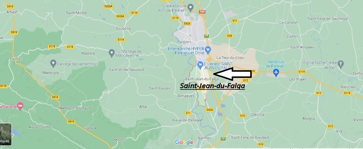 Où se situe Saint-Jean-du-Falga (Code postal 09100)