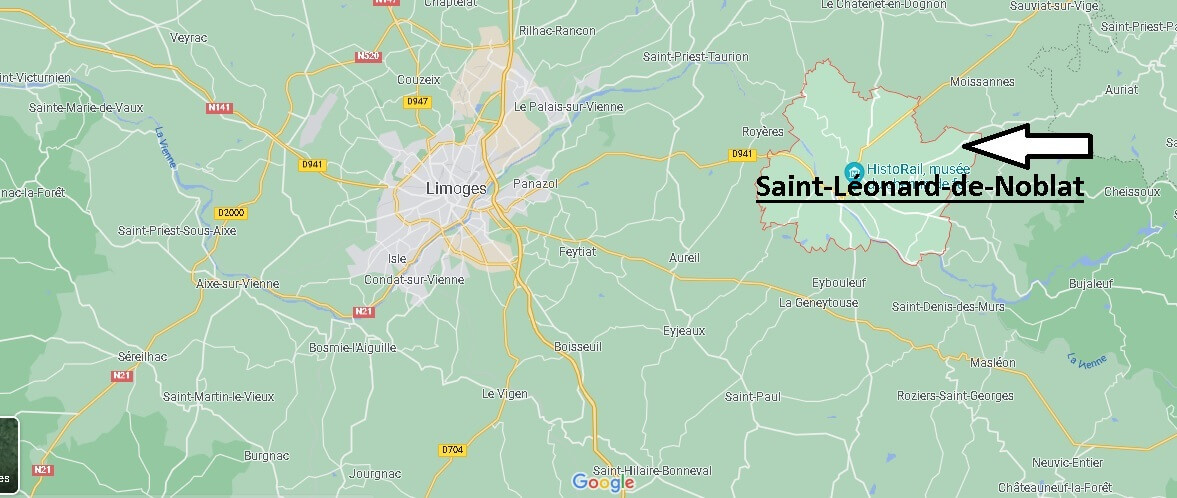 Où se situe Saint-Léonard-de-Noblat (Code postal 87400)