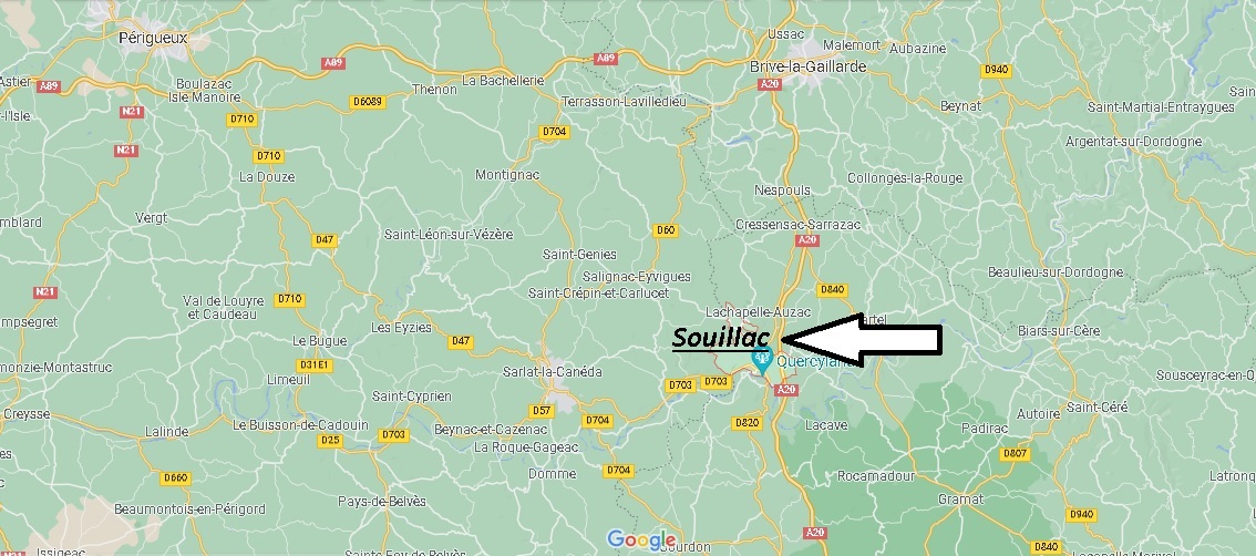 Où se situe Souillac (Code postal 46200)
