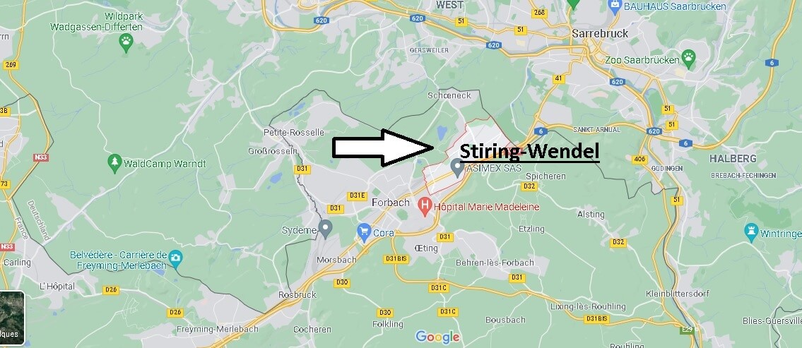 Où se situe Stiring-Wendel (Code postal 57350)