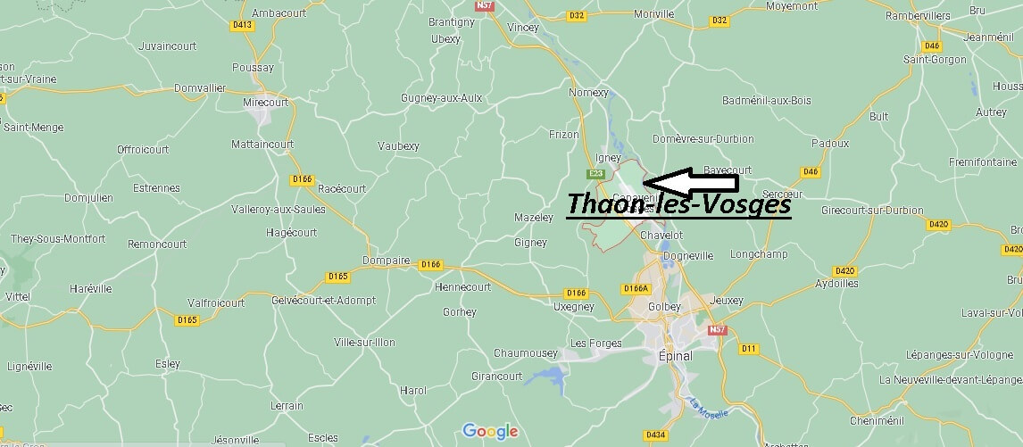 Où se situe Thaon-les-Vosges (Code postal 88150)