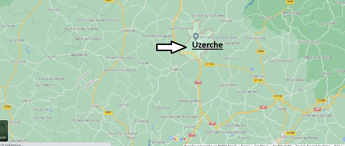 Où se situe Uzerche (Code postal 19140)