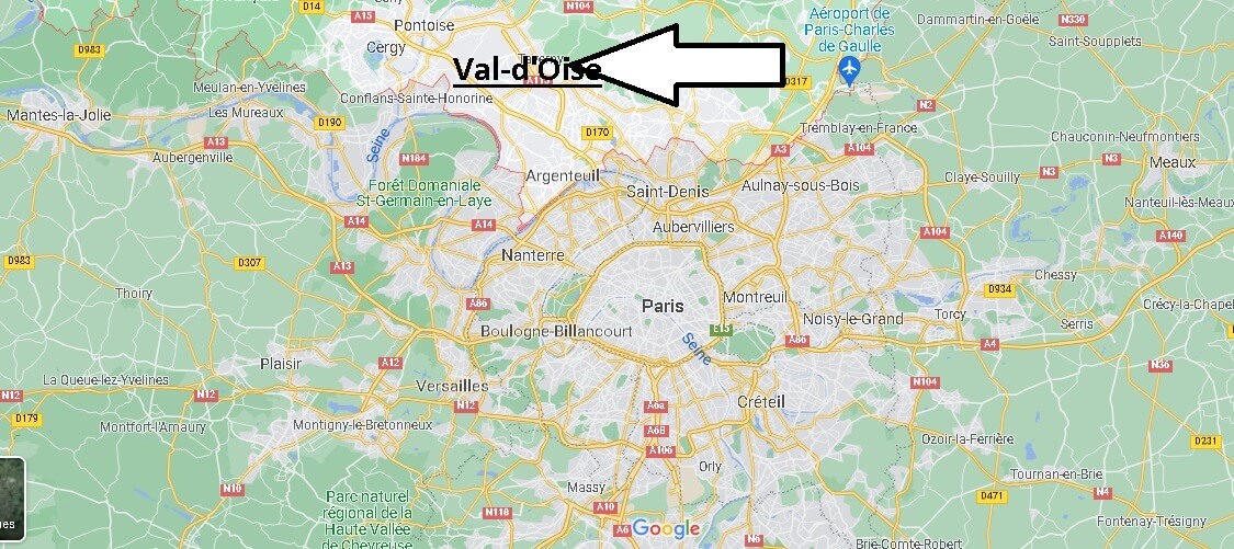 Où se situe Val-d'Oise